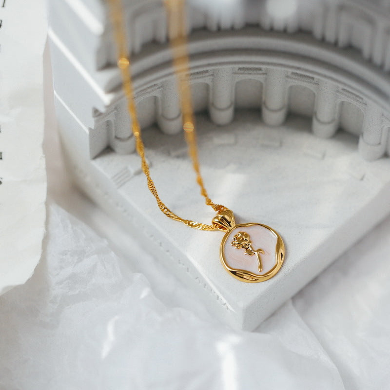 Golden Rose Fritillary Necklace