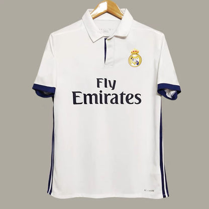 16-17 Real Madrid Home 7 Ronaldo 9 Benzema 4 Ramos Retro Jersey