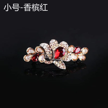 Rhinestone Tulip Spring Clip