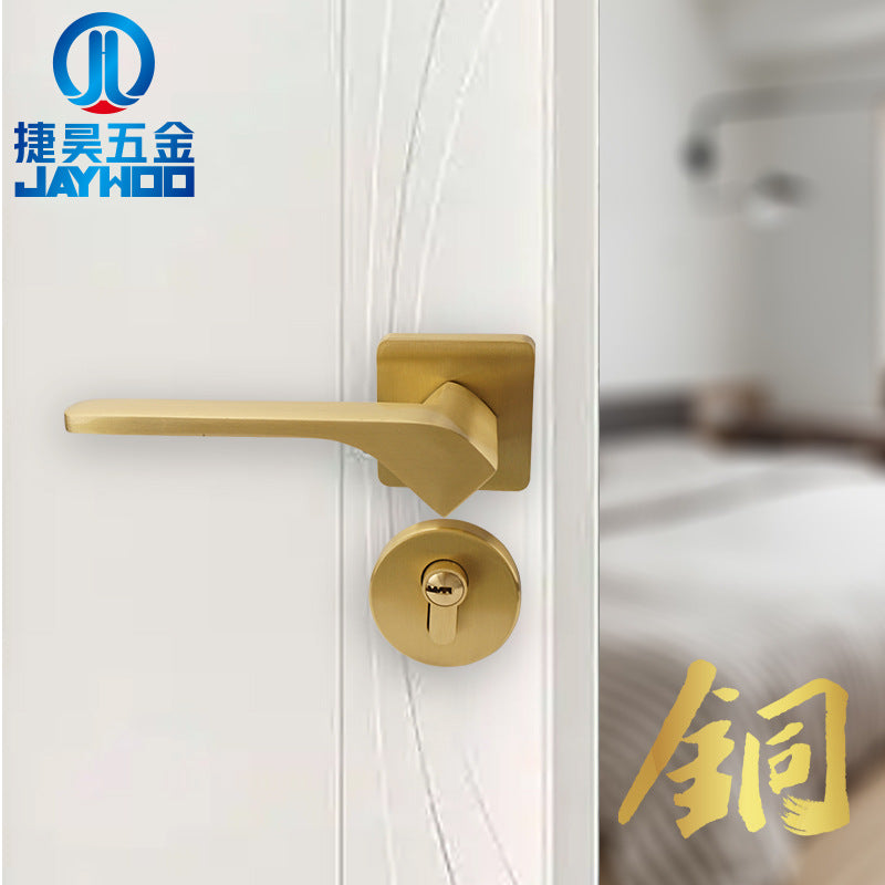 Brass silent door lock