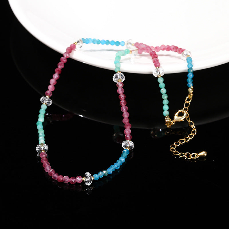 Cut natural apatite Tianhe stone bracelet necklace