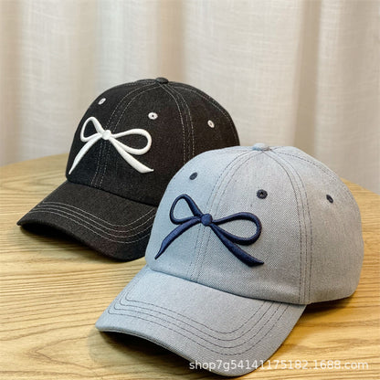 Gorra de béisbol con lazo de mezclilla 