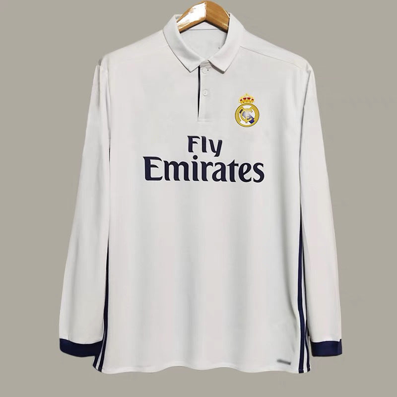 16-17 Real Madrid Home 7 Ronaldo 9 Benzema 4 Ramos Retro Jersey