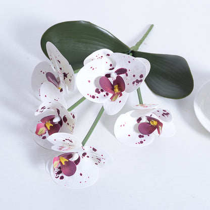 5 flores artificiales de orquídeas Phalaenopsis 