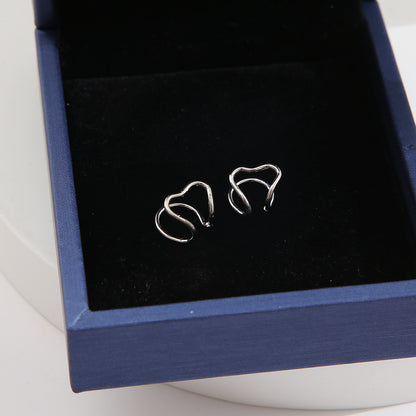 Personalized heart-shaped earrings set of two