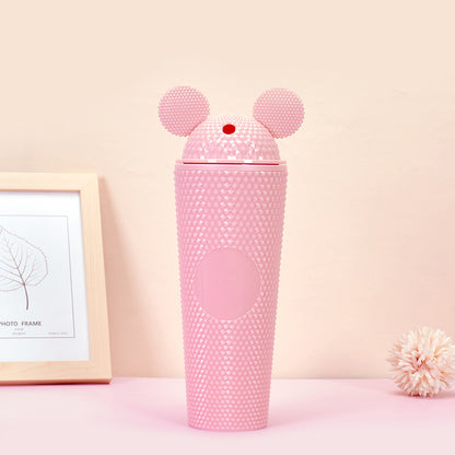 Mickey Durian Cup Diamond Plastic Straw Cup