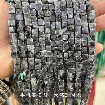 6Mm square loose bead crystal jade