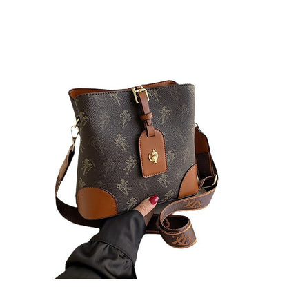 Bucket bag shoulder messenger bag women