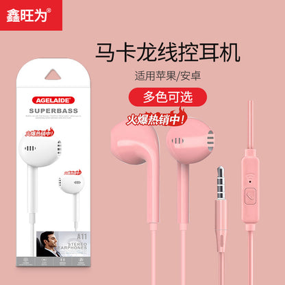 Macaron Wired In-Ear Earphones 3.5mm Huawei Apple