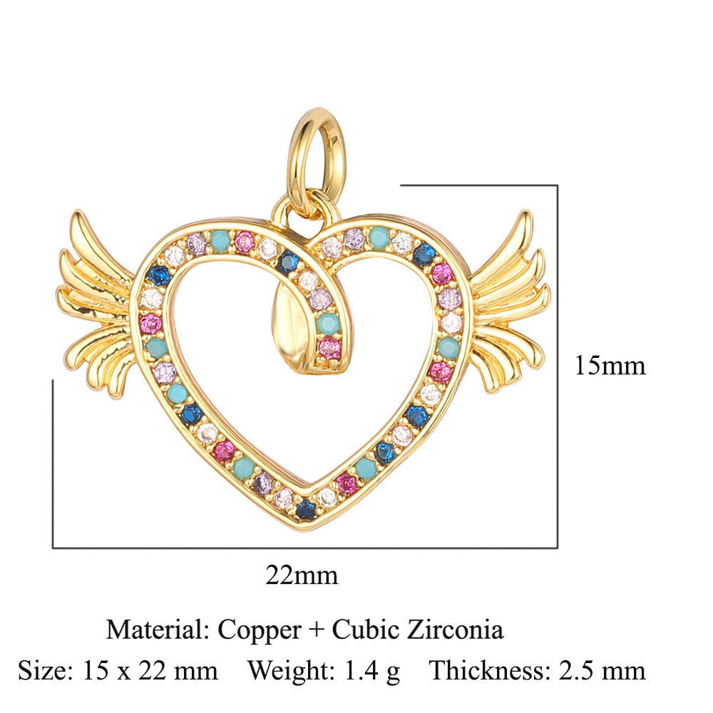 Copper zircon DIY jewelry accessories ins wind butterfly