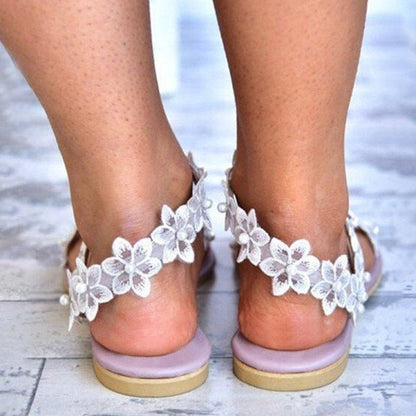 Multi-layer flower sandals plus size women