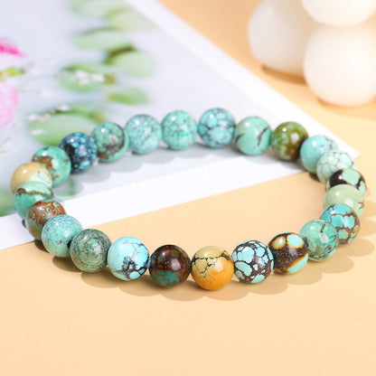 Natural raw ore Hubei turquoise bracelet