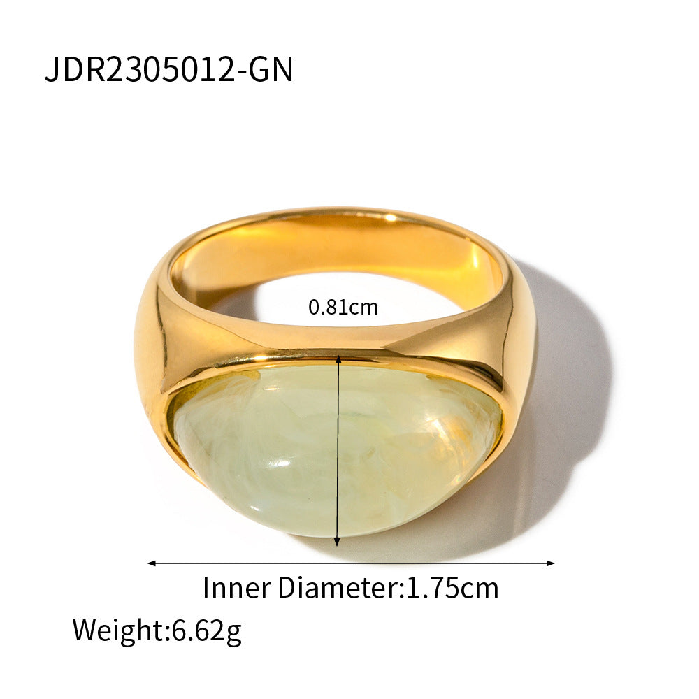 Stainless Steel Clear Closed Ring