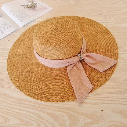 Wide Brim Straw Summer Korean Trendy Foldable Beach Sun UV Women Hat