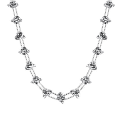 Knotted thorn chain necklace