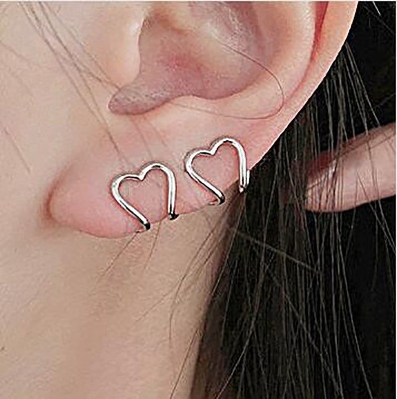 Personalized heart-shaped earrings set of two