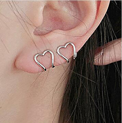 Personalized heart-shaped earrings set of two