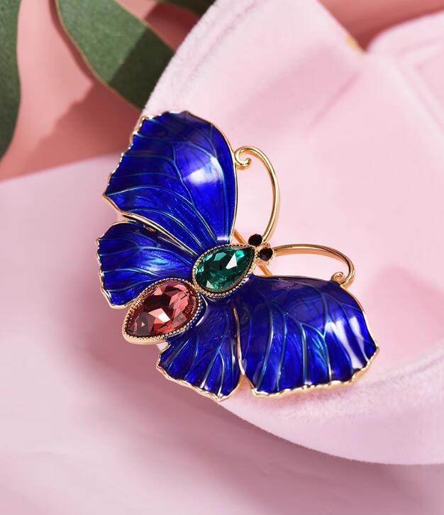 Vintage Enamel Butterfly Brooch