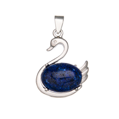 Crystal Swan Agate Pendant