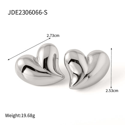 Exaggerated big heart shaped earrings