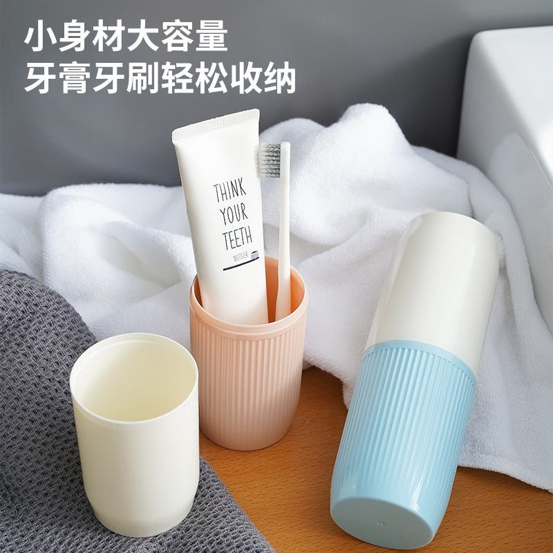 Portable Travel Toothbrush and Mouthwash Cup Set