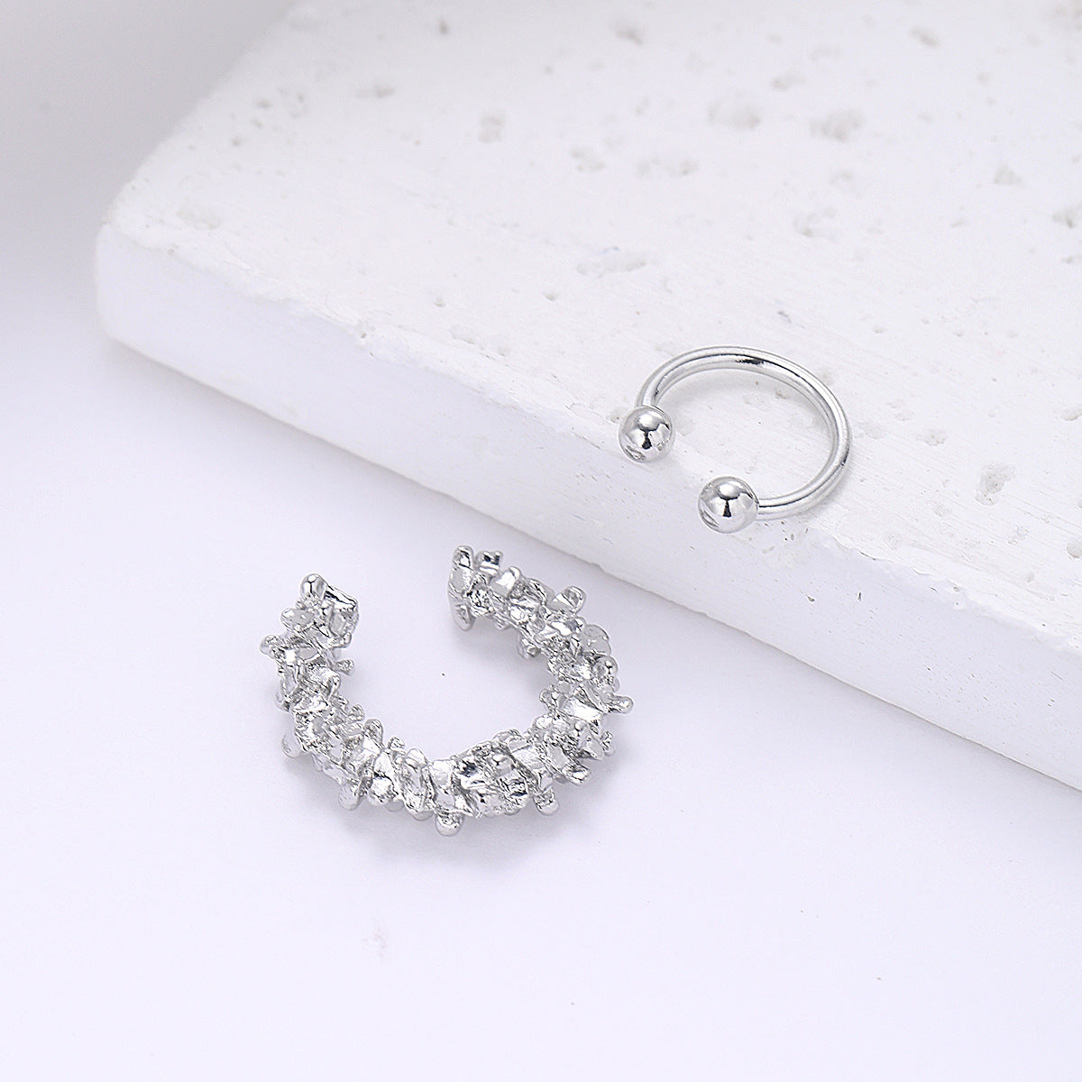 Non-pierced ear bone clip 2-piece set