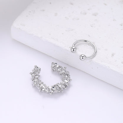 Non-pierced ear bone clip 2-piece set