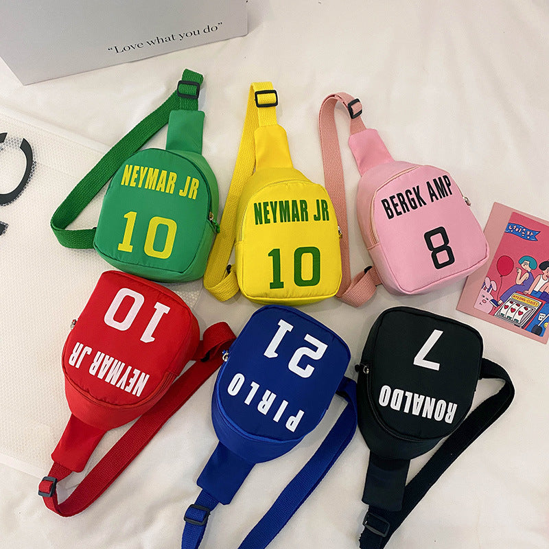 Cartoon text chest bag trendy crossbody bag