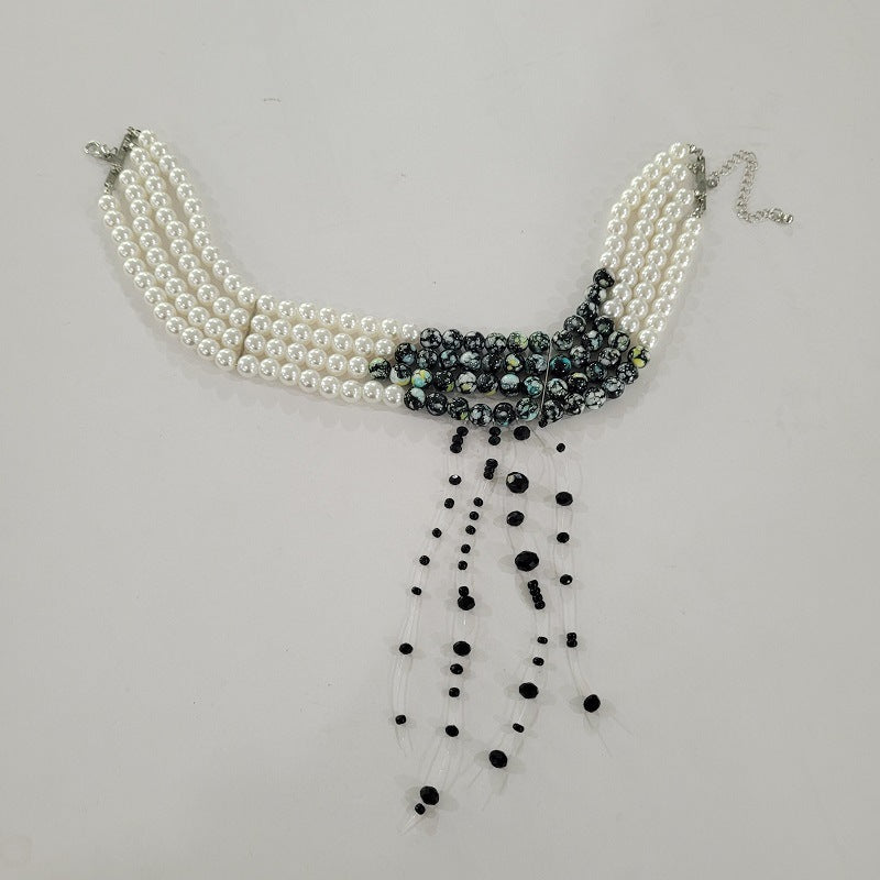 Halloween personality beaded choker