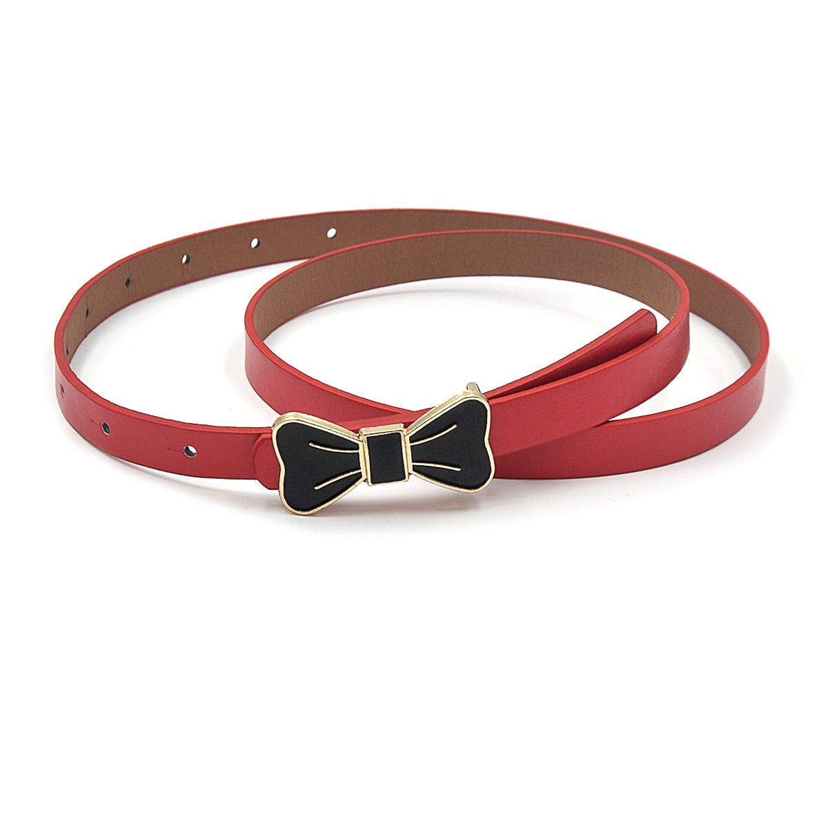 Bow Board Buckle Belt Ladies Patent Leather