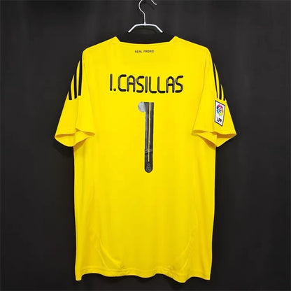 11-12 Real Yellow Black Retro 1 Casillas GK Jersey