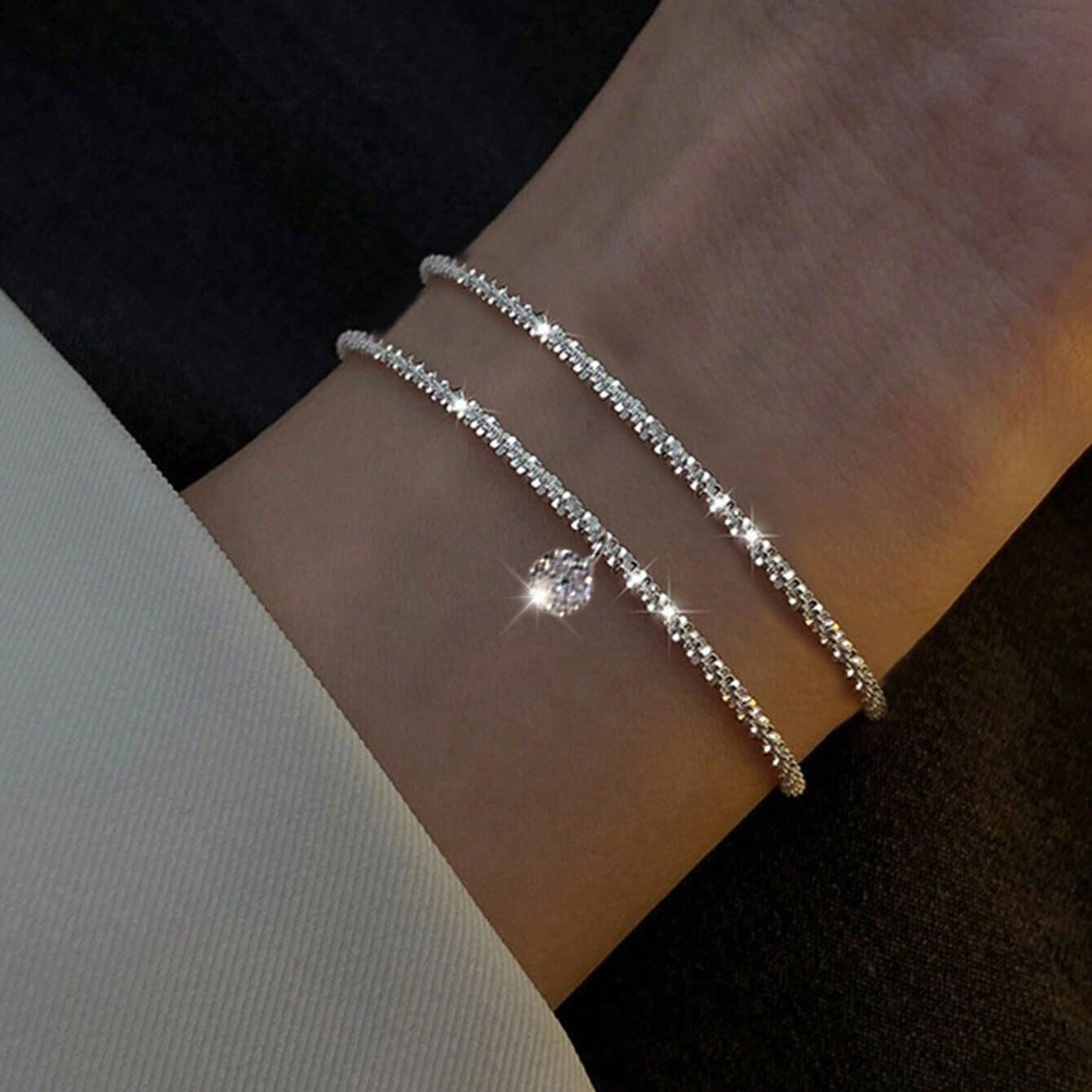 Simple bracelet set of two