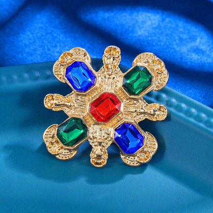 Colored Gem Brooch