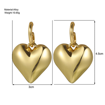 women's high-end heart earrings