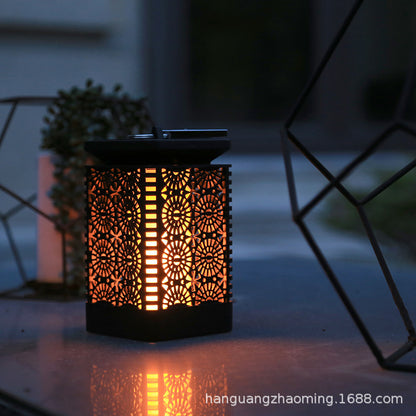 Solar flame lamp decorative floor lamp