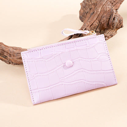 Card bag, card holder, crocodile pattern, multi-card position, ultra-thin.