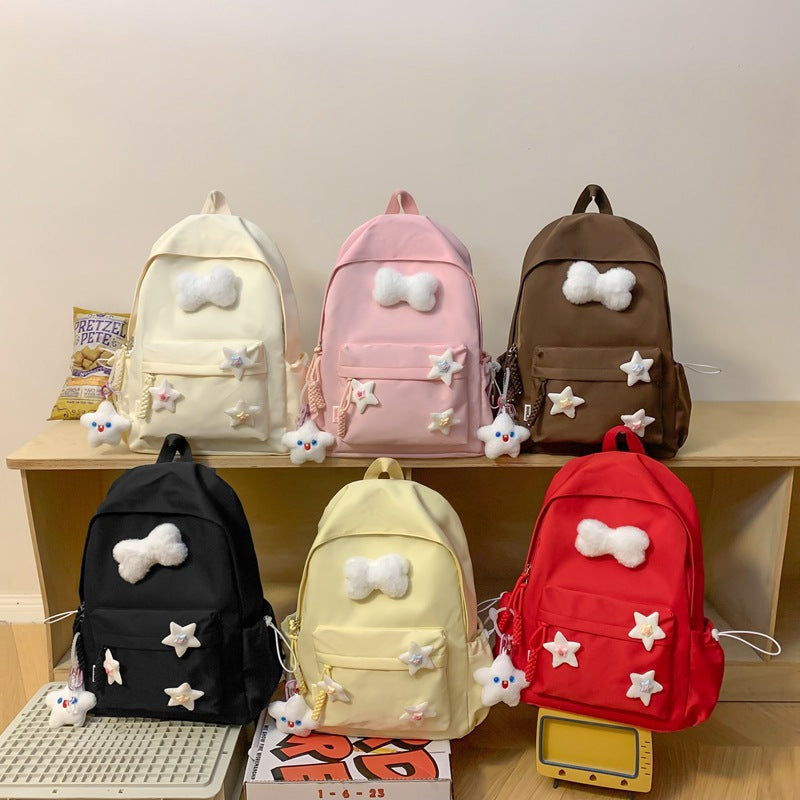 Cute solid color backpack