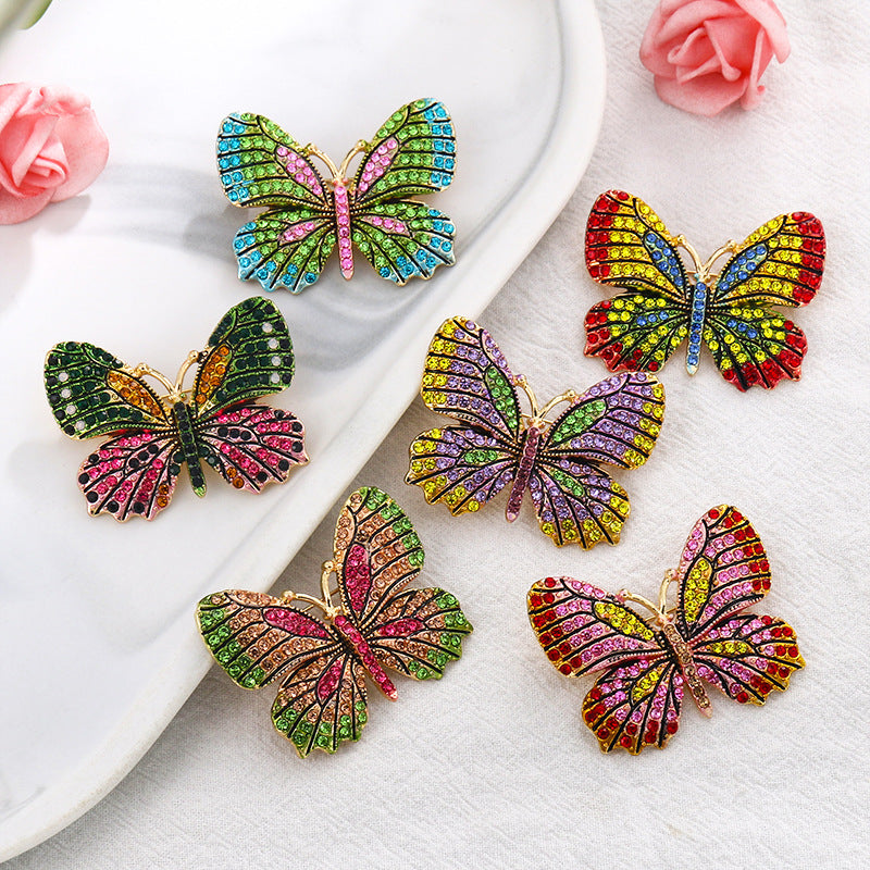 Fashion Colorful Butterfly Brooch Set