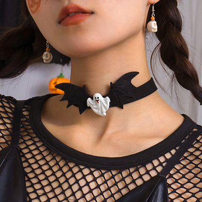 Halloween Party Black Ghost Necklace