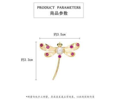 Pearl Dragonfly Brooch