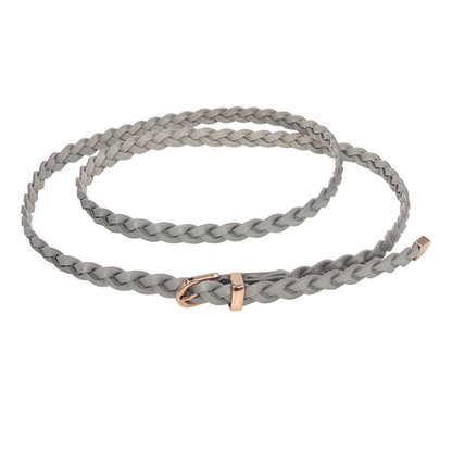 Twist woven women's thin belt