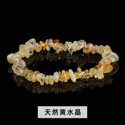 Pulsera de grava de cristal natural 