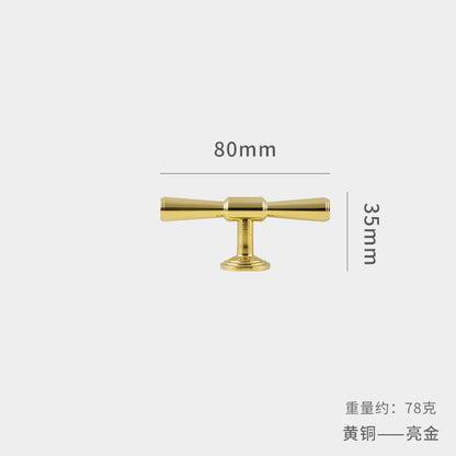 Electroplated French Gold Brass Handle