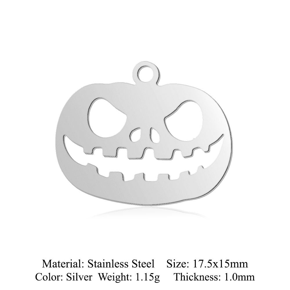 5 pcs/bag Ghost Skull Titanium Steel Pendant