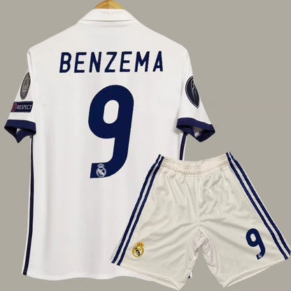 16-17 Real Madrid Home 7 Ronaldo 9 Benzema 4 Ramos Retro Jersey