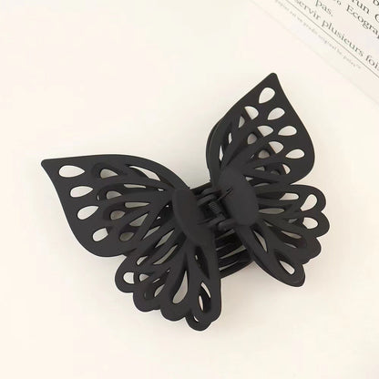 Acetic acid hollow matte butterfly large grab clip