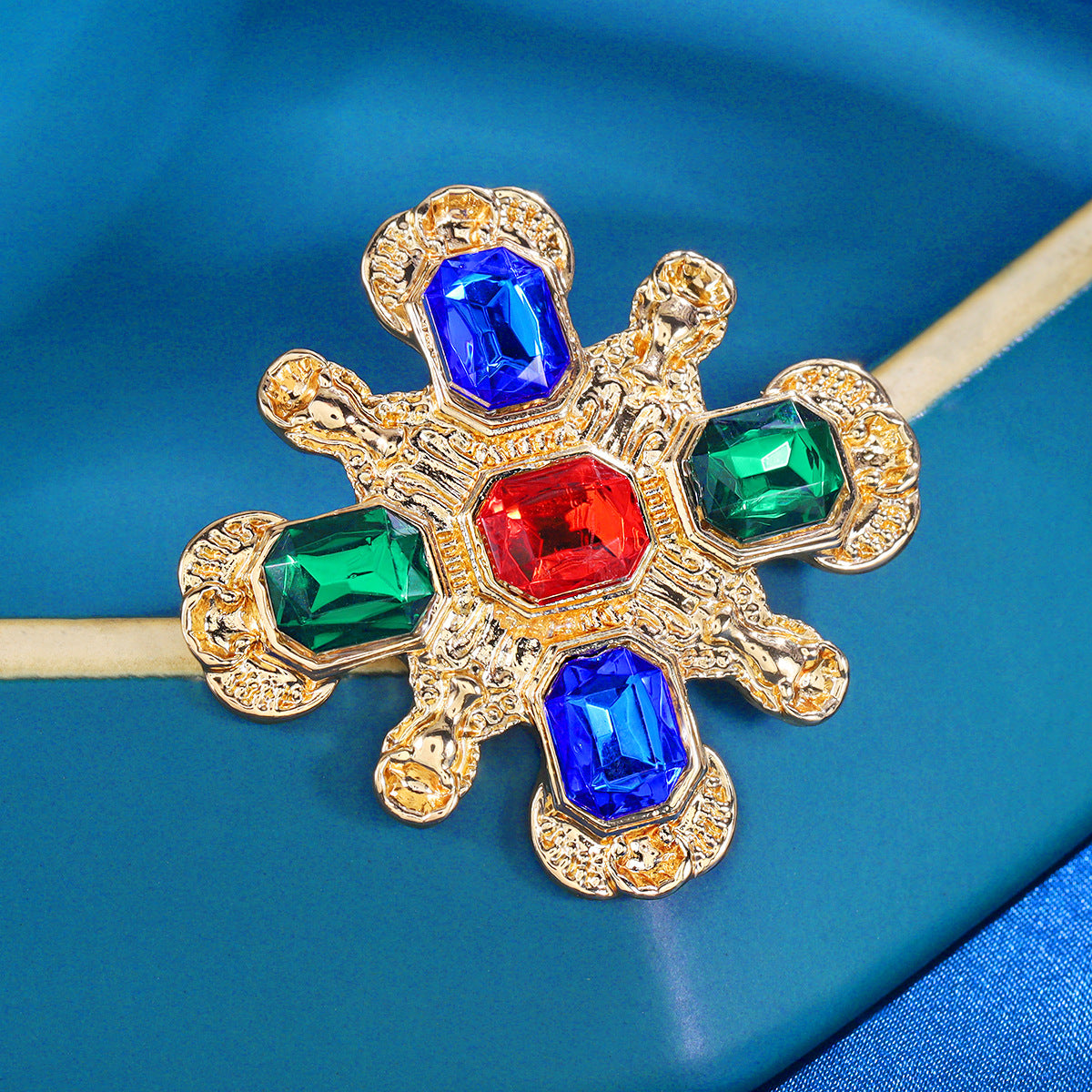 Colored Gem Brooch