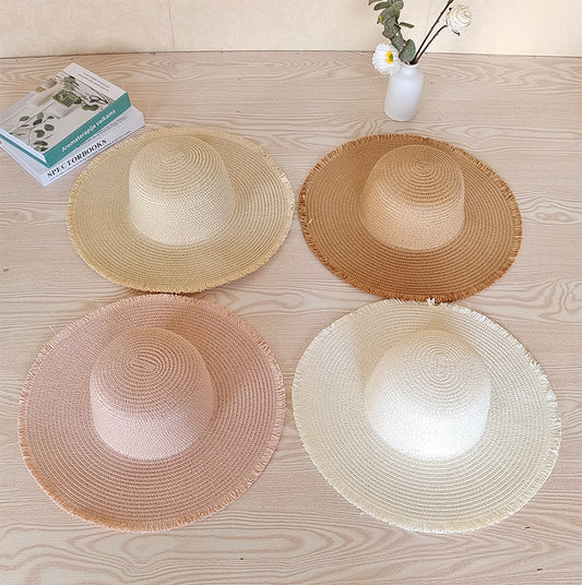 Sombrero de paja de ala ancha para verano 