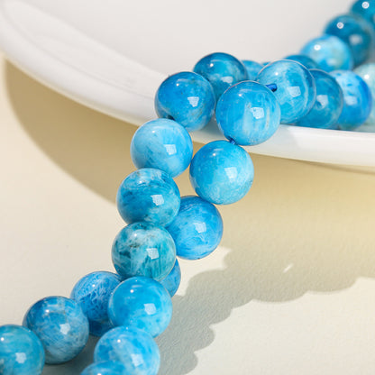 5A Natural Lalimar Apatite Round Beads Loose Beads