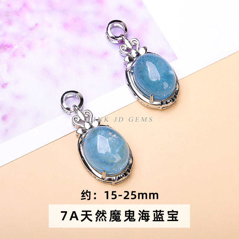 Naturally, it is a crystal aquamarine pendant.